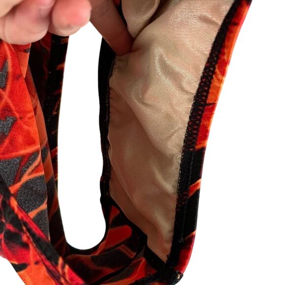 Speedo One Piece Swimsuit Style 719854 Black Orange Size 32/8 - Picture 6 of 7